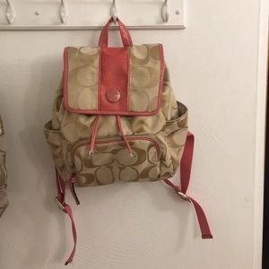 Coral Coach Backpack
